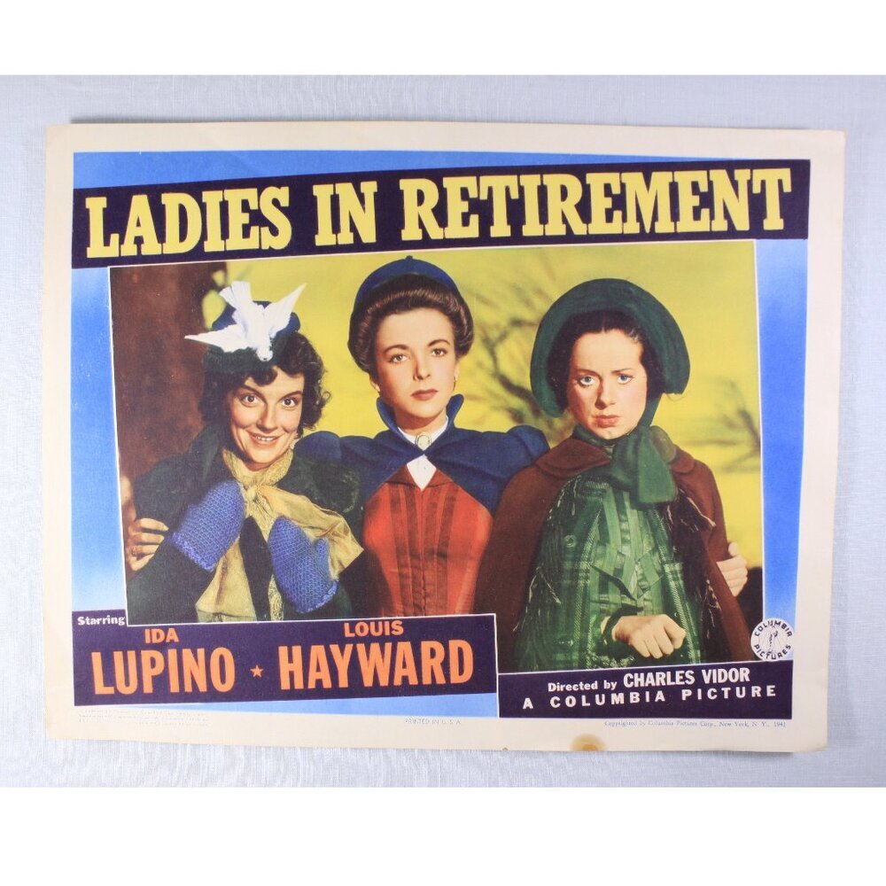 1941 Ladies in Retirement Cinema Lobby card 11x14", original vintage small movie